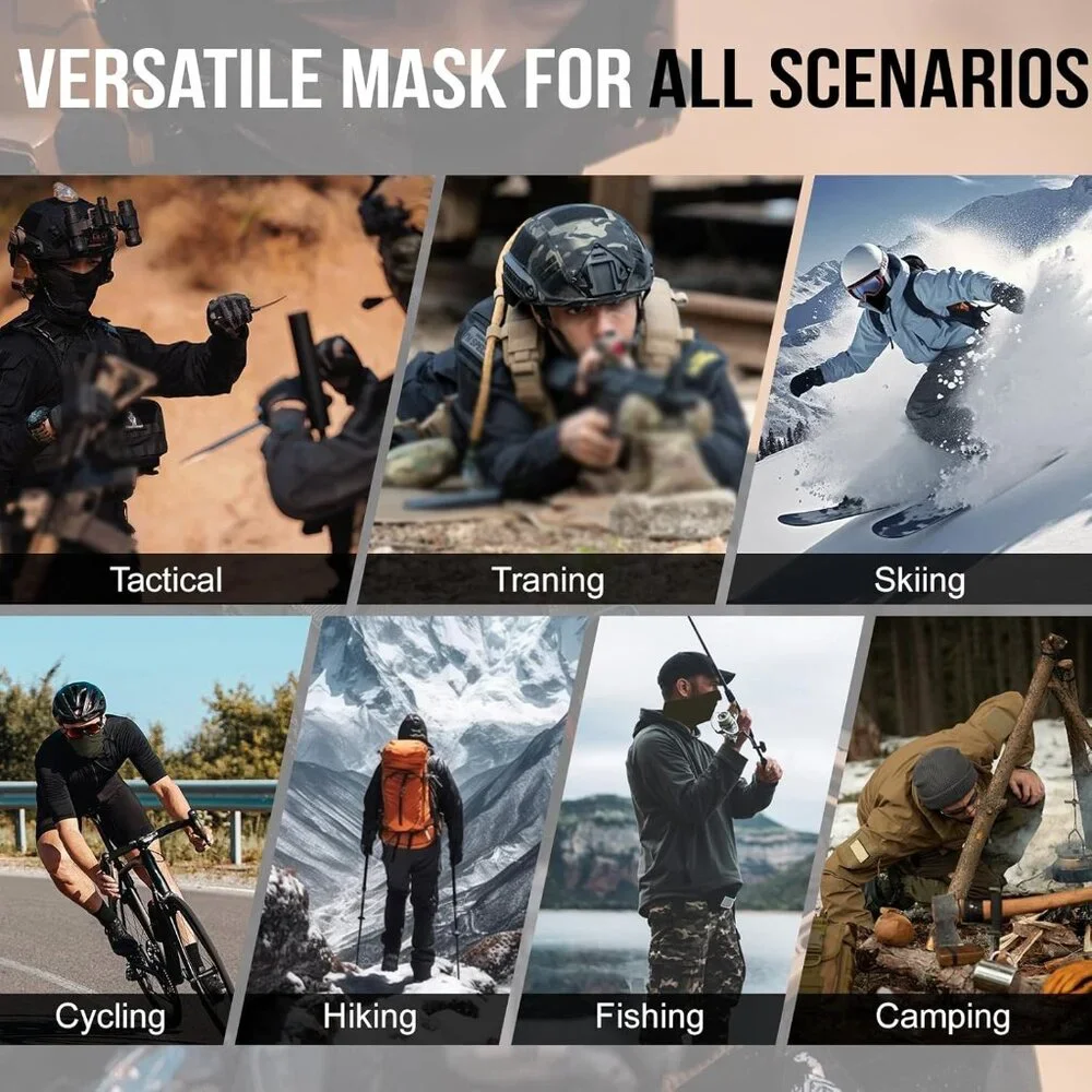 Balaclava Face Mask Men Women Polyester Full Head Wrap for Outdoor Sports